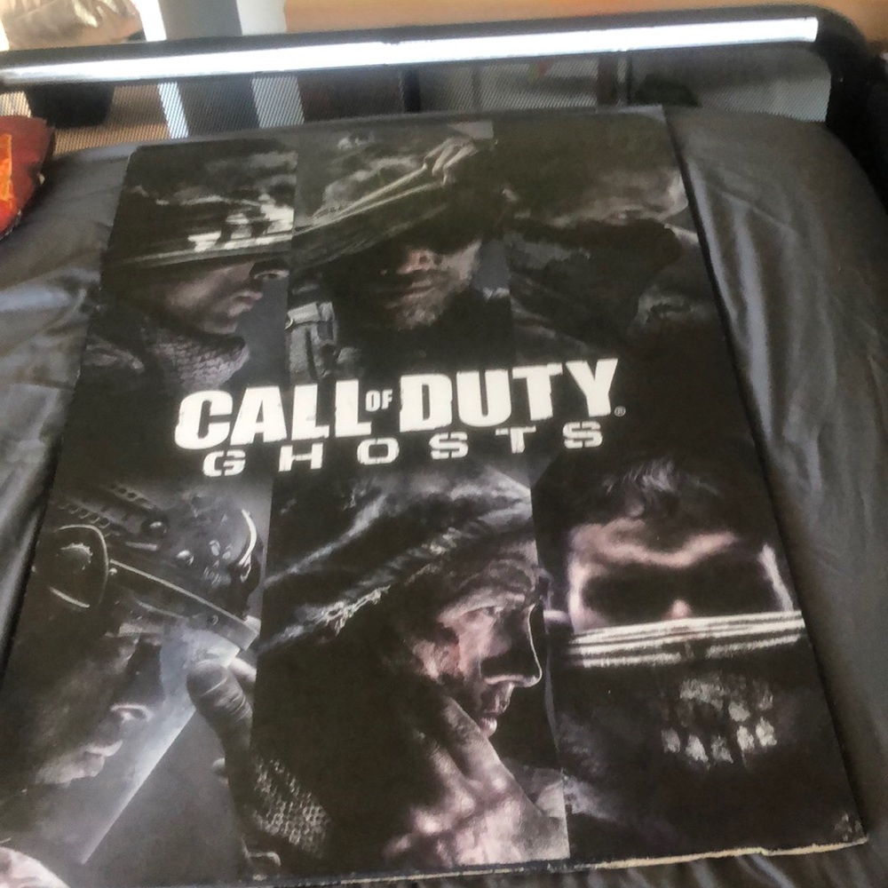 It’s call of duty ghosts.you can put it anywhere if it’s on your desk your wall